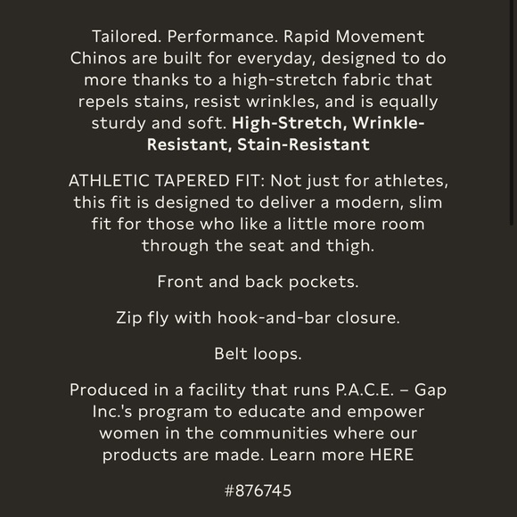 NWT BR Tapered Rapid Movement Chino - Picture 5 of 7